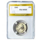1941 Walking Liberty Quarter PGA MS66