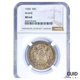 1920 Maine Half Dollar NGC MS64