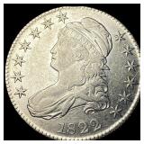 1822 Capped Bust Half Dollar NEARLY  UNCIRCULATED