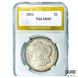 1921 Morgan Silver Dollar PGA MS65