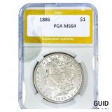 1886 Morgan Silver Dollar PGA MS64