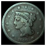 1840 Braided Hair Large Cent LIGHTLY CIRCULATED