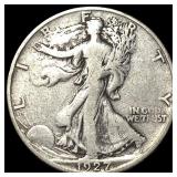 1927-S Silver Walking Liberty Half Dollar LIGHTLY