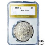 1899-S Morgan Silver Dollar PGA MS64