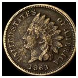 1863 Indian Head Cent NEARLY UNCIRCULATED