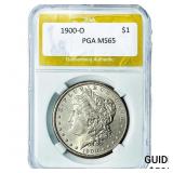 1900-O Morgan Silver Dollar PGA MS65
