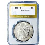 1904-O Morgan Silver Dollar PGA MS64