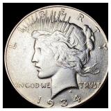 1934 Peace Silver Dollar CLOSELY UNCIRCULATED