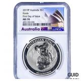 2019 Sliver $1 Australia Koala NGC MS70