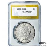 1900-O/CC Silver Peace Dollar PGA MS65+