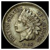 1862 Indian Head Cent NEARLY UNCIRCULATED