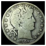 1904-O Silver Barber Half Dollar LIGHTLY CIRCULATE