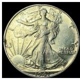 1941-D Silver Walking Liberty Half Dollar GEM BU