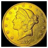 1877 Liberty Head Gold $20 Double Eagle  CLOSELY
