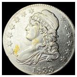 1833 Capped Bust Half Dollar CLOSELY  UNCIRCULATE