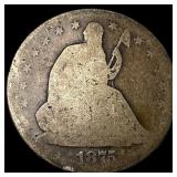 1875-S Silver Seated Liberty Half Dollar  NICELY