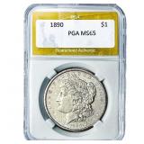 1890 Morgan Silver Dollar PGA MS65