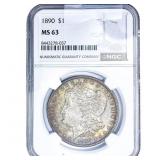 1890 Morgan Silver Dollar NGC MS63