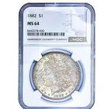 1882 Morgan Silver Dollar NGC MS64