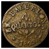 1809 Spain Barcelona Copper 4 Quartos