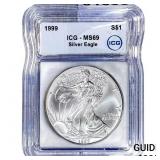 1999 Silver Eagle ICG MS69