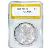 1878 Morgan Silver Dollar PGA MS67 Rev 79
