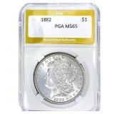 1882 Morgan Silver Dollar PGA MS65