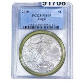 2010 Silver Eagle PCGS MS69