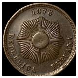 1876 PeruBronze 2 Centavos
