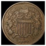 1864 Copper 2 Cents LIGHTLY CIRCULATED