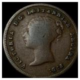1844 Great Britain Copper 1/2 Farthing