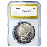 1904 Morgan Silver Dollar PGA MS64