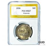 1936 Wisconsin Half Dollar PGA MS67