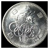 1964 Japan Silver 100 Yen- Olympics
