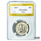 1937 Texas Half Dollar PGA MS65