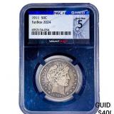1911 Barber Half Dollar NGC VF5