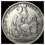 1900JF Peru Silver 1/5 Sol