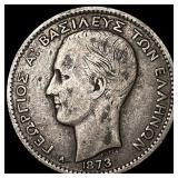 1873A Greece George I Silver Drachmai