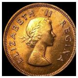 1955 South Africa Copper 1/2 Penny