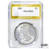 1882 Morgan Silver Dollar PGA MS65