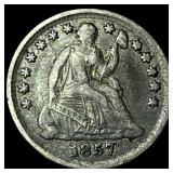 1857 Silver Half Dime LIGHTLY CIRCULATED