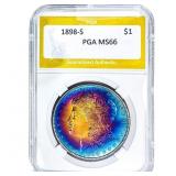 1898-S Morgan Silver Dollar PGA MS66