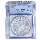 1999 Silver Eagle ICG MS69