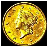 1851 Gold $1 Liberty Head Type 1 CLOSELY  UNCIRCU