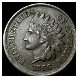 1866 Indian Head Cent NEARLY UNCIRCULATED