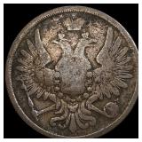 1857 EM Russia Copper 3 Kopeks
