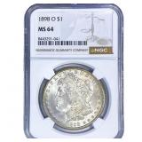 1898-O Morgan Silver Dollar NGC MS64