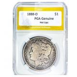 1888-O Morgan Silver Dollar PGA G Hot Lips