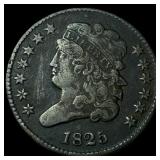 1825 Classic Head Half Cent NEARLY UNCIRCULATED