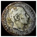 1883/1881 Philippines Silver 10 Centimos